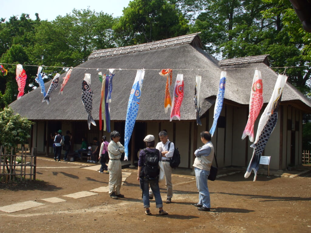 庭ではコイノボリが泳いでいた